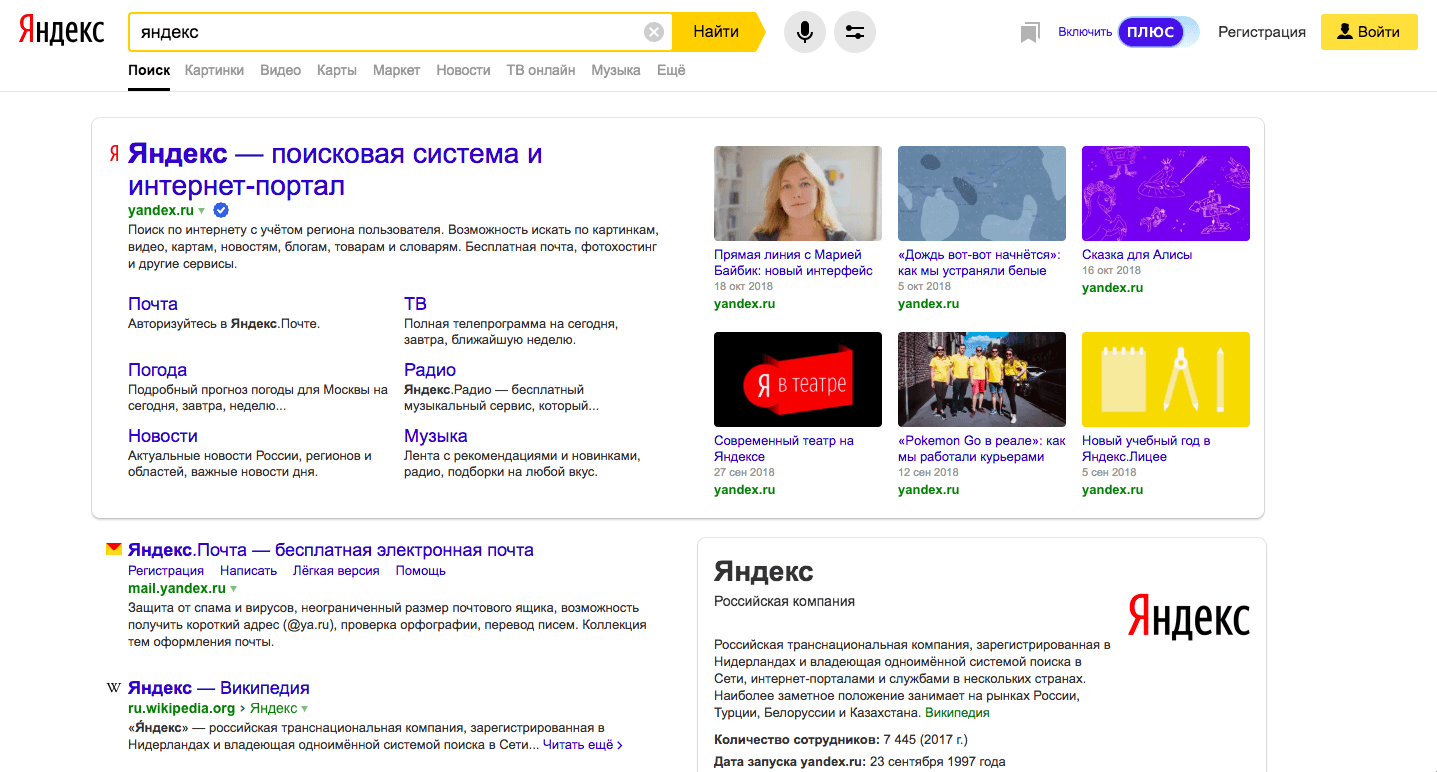 Поиск новостей сайт. Расширенный сниппет в Яндексе.